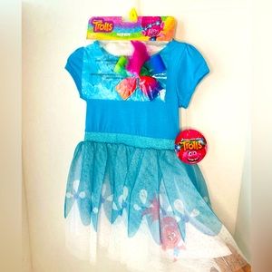 *SOLD* Trolls Poppy dress and hair bow